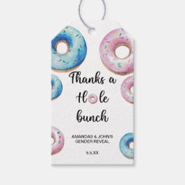 Étiquettes-cadeau Aquarelle Donut merci un trou groupe genre révéler