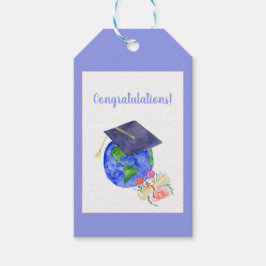 Étiquettes-cadeau Aquarelle Félicitations diplômés