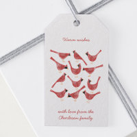 Aquarelle Festive Cardinal Bird Personnalisée