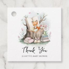 Étiquettes Cadeau Aquarelle Floral Livres Baby shower Merci