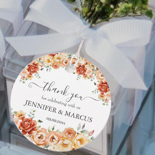 Étiquettes Cadeau Aquarelle Floral Rustic Garden Merci de mariage
