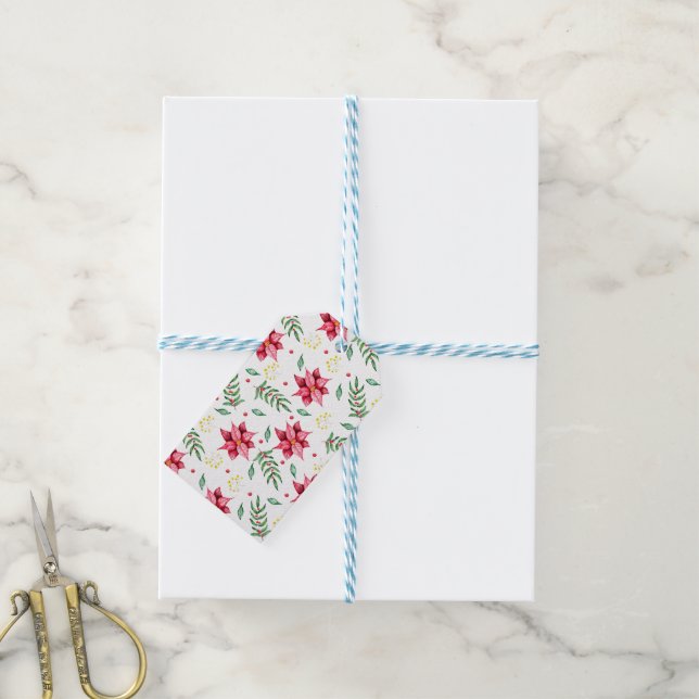Étiquettes-cadeau Aquarelle florale moderne (With Twine)
