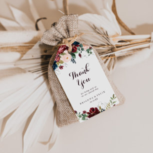 Étiquettes-cadeau Aquarelle illustrée Merci Mariage de automne