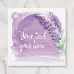 Étiquettes Cadeau Aquarelle Lavande Huiles essentielles