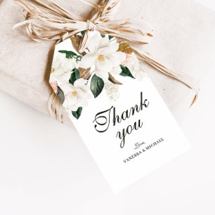 Étiquettes-cadeau Aquarelle magnolia moderne tag cadeau floral