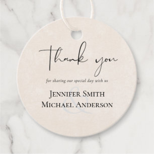 Étiquettes Cadeau Aquarelle Mariage gris Peach BUDGET