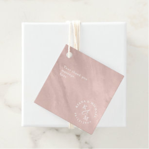 Étiquettes Cadeau Aquarelle moderne Ajouter un Rose de message Gold