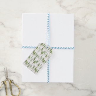 Étiquettes-cadeau Aquarelle moderne Noël Pins de Noël