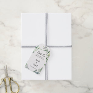 Étiquettes-cadeau Aquarelle olivier branche feuille mariage Merci