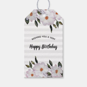 Étiquettes-cadeau Aquarelle rose Roses Ballerina Floral Art
