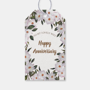 Étiquettes-cadeau Aquarelle rose Roses Ballerina Joyeux Anniversaire