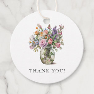 Étiquettes Cadeau Aquarelle rustique Floral 70e anniversaire