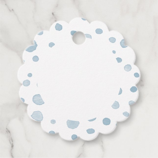 Étiquettes Cadeau Aquarelle Sky Confetti Points Favoriser les étique (Devant)