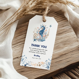 Étiquettes-cadeau Aquarelle sous la mer Anniversaire Merci Favor