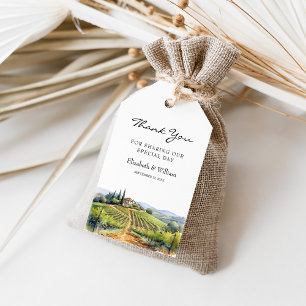 Étiquettes-cadeau Aquarelle Toscane Italie Destination Favoriser