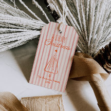 Arbre Abstrait de Noël vintage à main rouge