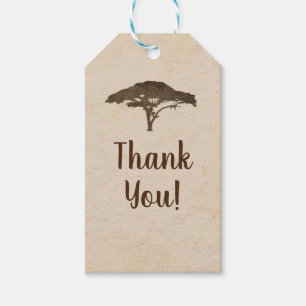 Étiquettes-cadeau Arbre Acacia Safari Africain Cadeau de Mariage Vin