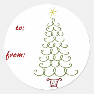 Étiquettes Cadeau Arbre de Noël