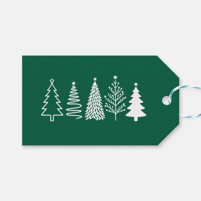 Étiquettes-cadeau Arbre de Noël (Devant (Horizontal))