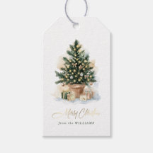 Arbre de Noël à l'aquarelle élégant sans photo