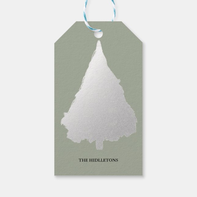 Étiquettes-cadeau Arbre de Noël Arbre moderne Vacances (Dos)