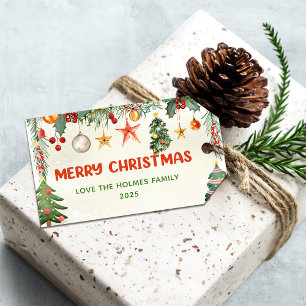 Étiquettes-cadeau Arbre de Noël d'hiver Joyeux cadeau de Noël Tags