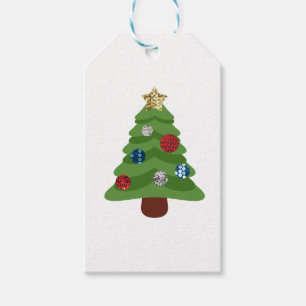 Étiquettes-cadeau arbre de noël émoji