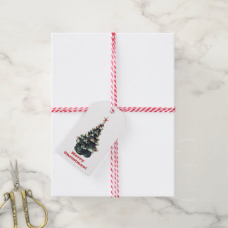 Étiquettes-cadeau Arbre de Noël en céramique rétro