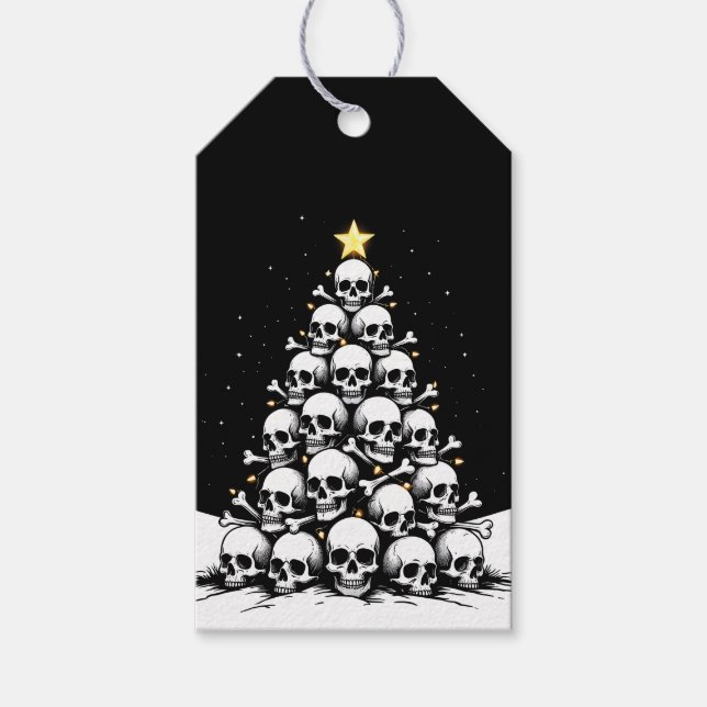 Étiquettes-cadeau Arbre de Noël gothique III (Devant)