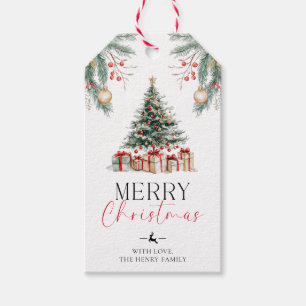 Étiquettes-cadeau Arbre de Noël Joyeux cadeau de Noël Tags