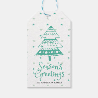 Étiquettes-cadeau Arbre de Noël mignon Joyeuses Fêtes