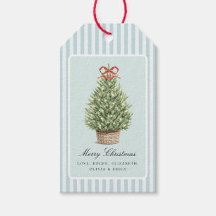 Étiquettes-cadeau Arbre de Noël personnalisé Prépa Côte Est