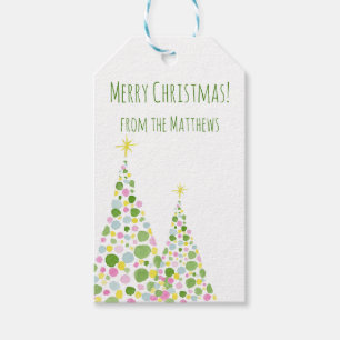 Étiquettes-cadeau Arbre de Noël Polka Dot
