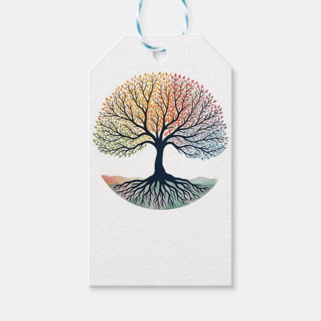 ÉTIQUETTES-CADEAU ARBRE DE VIE (Devant)