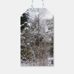 Étiquettes-cadeau Arbres neigeux