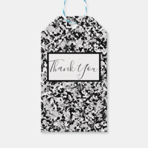 Étiquettes-cadeau Arctique Blanc Gris Noir Camo Camouflage Fête