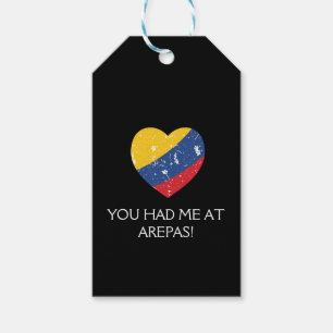 Étiquettes-cadeau Arepas Funny Cote Colombien