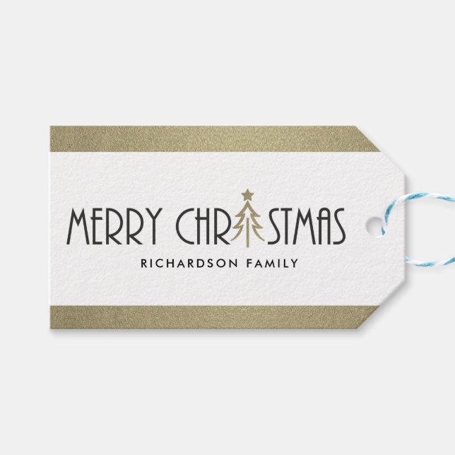 ÉTIQUETTES-CADEAU ARGENT MODERNE MERRY NOËL DOODLE HOLIDAY (Devant (Horizontal))