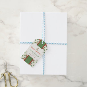 Étiquettes-cadeau Arrière - plan blanc avec souris et message