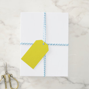 Étiquettes-cadeau Arrière-plan jaune uni vibrant