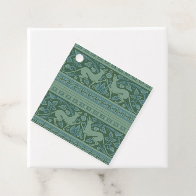 Étiquettes Cadeau Art Déco Nouveau Chien Nature Motif animal (En situation)
