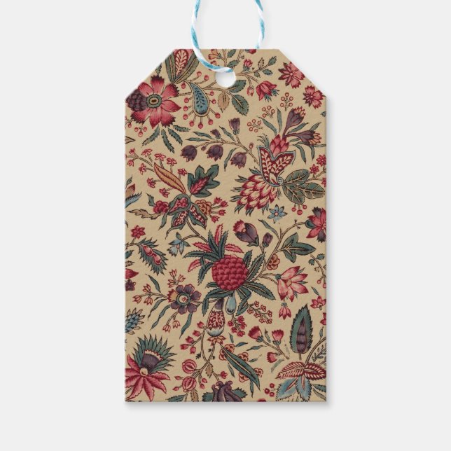 Étiquettes-cadeau Art floral de la tapisserie (Devant)