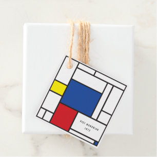 Étiquettes Cadeau Art Moderne Géométrique Minimaliste De Stijl Mondr