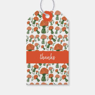 Étiquettes-cadeau Art Ranunculus Orange