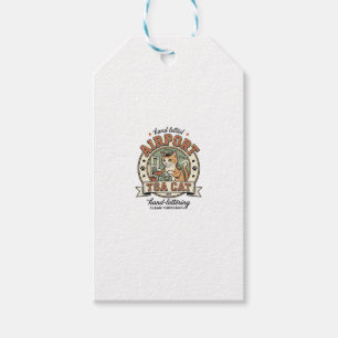 Étiquettes-cadeau Art vectoriel vintage Chat TSA de l'aéroport Chat