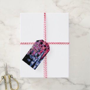 Étiquettes-cadeau Assez mignonne pourpre Cendres Gris et Noir Aquare