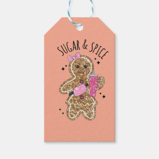 Étiquettes-cadeau Assiettes en pain d'épices mignonnes pour filles