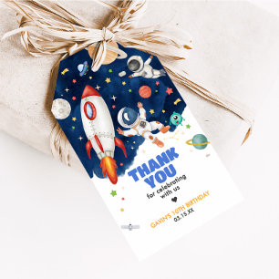 Étiquettes-cadeau Astronaut Espace Extérieur Anniversaire Fête Favor