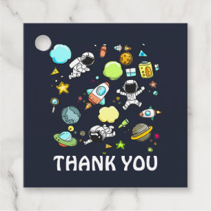 Étiquettes Cadeau Astronautes et roquettes de l'espace extra-atmosph