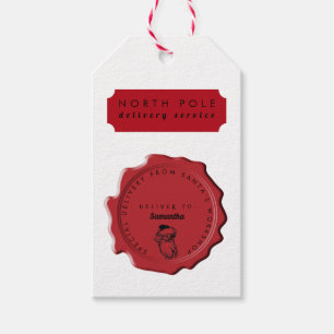 Étiquettes-cadeau Atelier père Noël Nom personnalisé Timbre de Noël